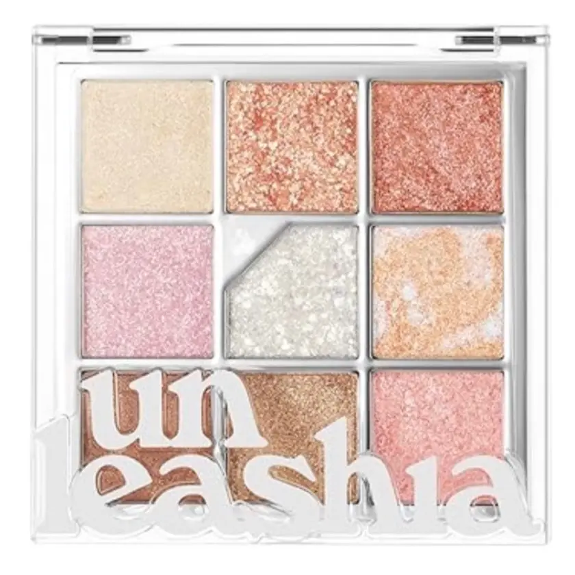UNLEASHIA Glitterpedia Eye Shadow |Palette|Eye Makeup|Point Makeup Vegan|Cosmetics|Korean Cosmetics|Daily|matte|glitter|shimmer|pearl|daily|party|sparkling NO. All of glitter Eyeshadow