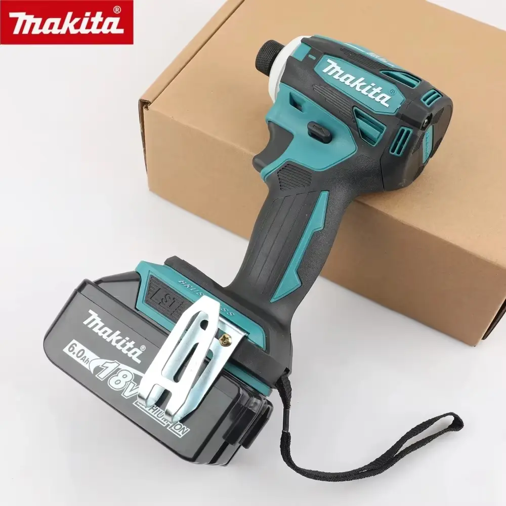 Makita DTD172 Brushless Drive Impact Driver, 18V LXT Lithium-ion Motor, 4-Speed Industrial High-Torque Electric Screwdriver for Heavy-Duty Jobs, 6.0Ah Battery & Charger Kit (Brushless Power Tool)