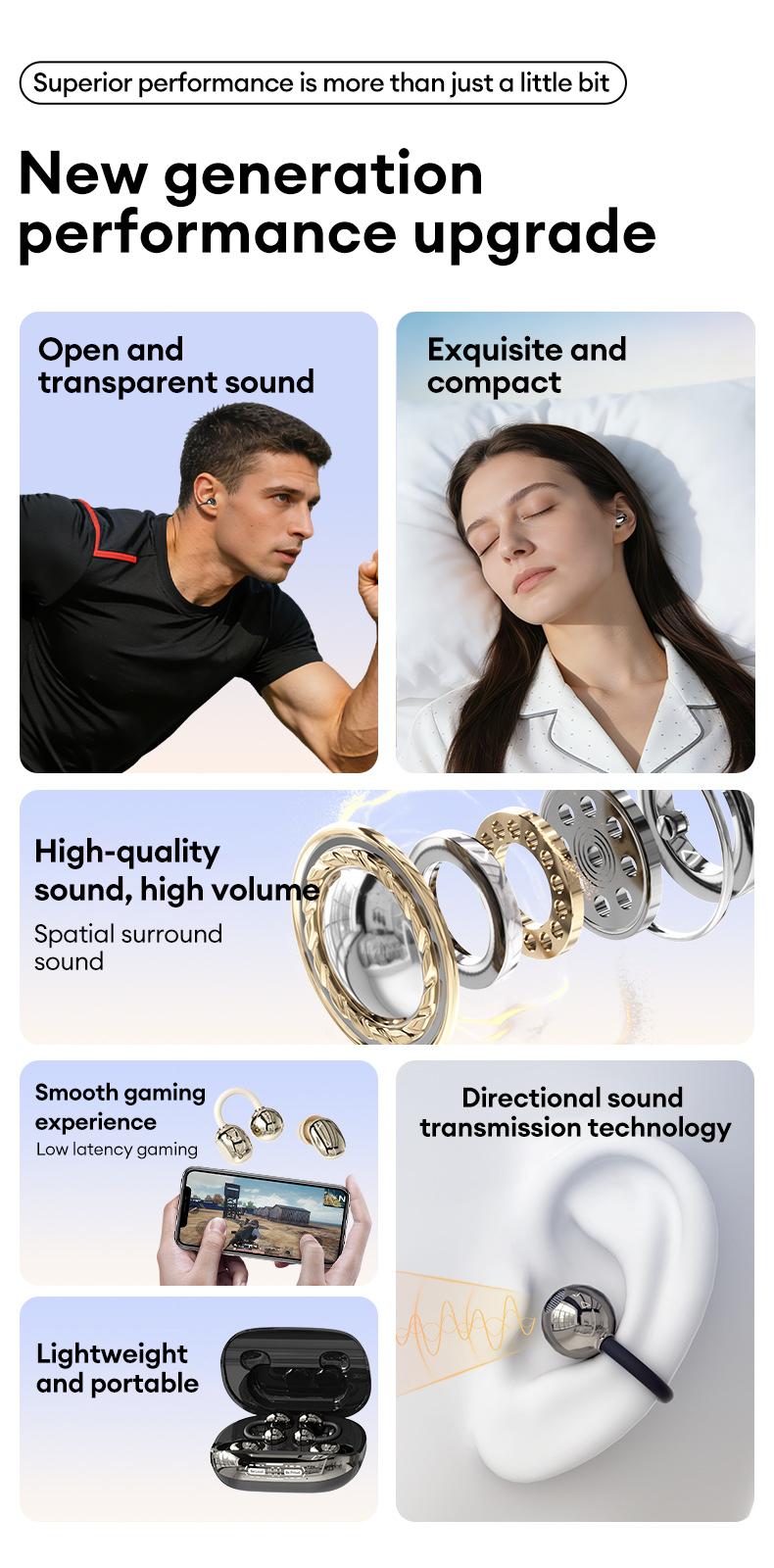 Multiple wireless earbud styles for sports sleep and daily use