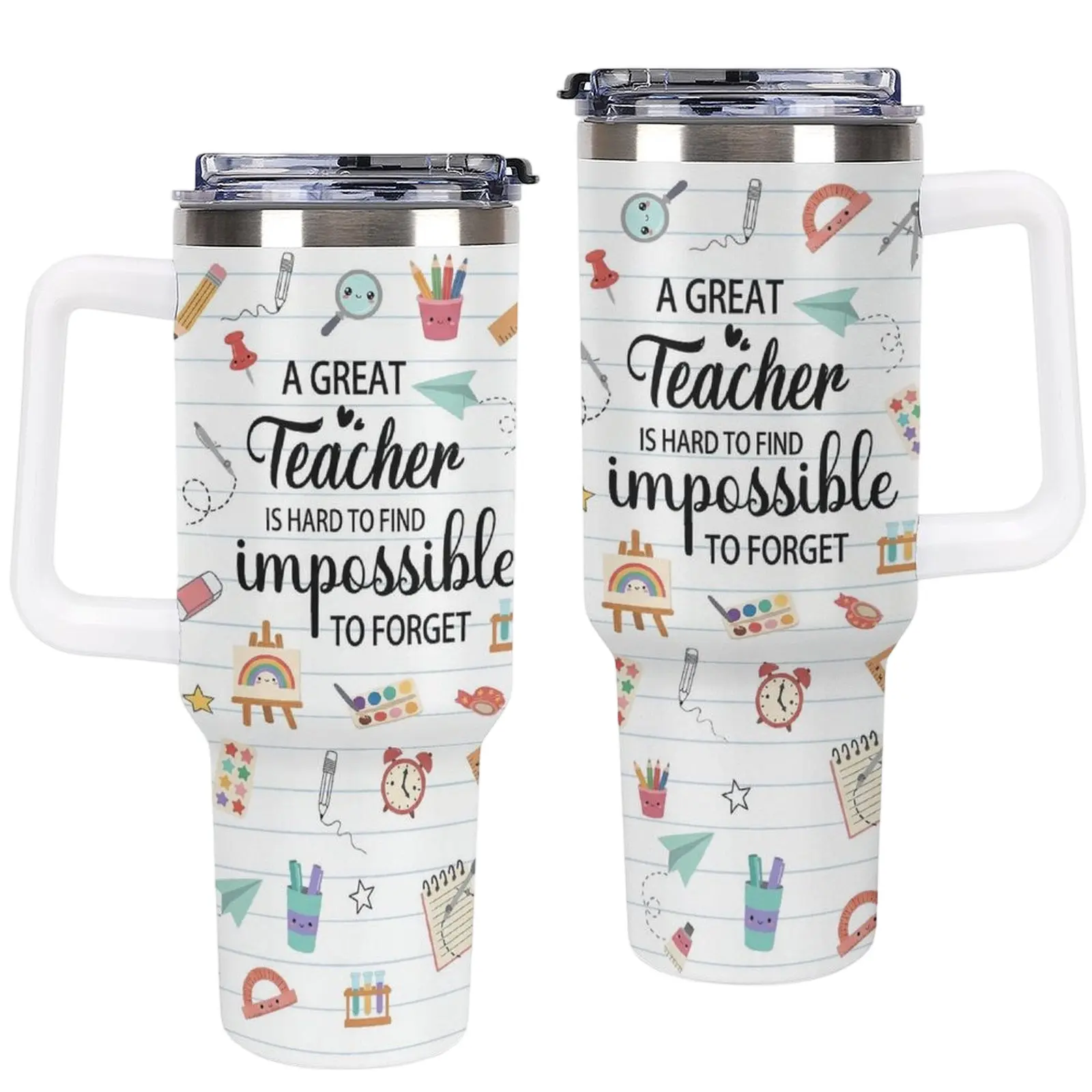 Teacher Appreciation Gift, Teachers Day Tumbler 40 Oz, Teachers Day Gifts For Women, Cute Tumbler With Handle, Birthday Gifts For Women, Tumblers Cup, Teacher Tumblers Cup, Kitchen Drinkware, dealsforyou, summerwins, summersale, midyearsale, restock