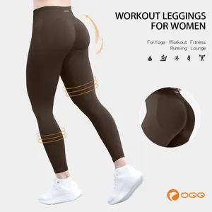 OQQfitness Womenswear Yoga Leggings Mid-Waist Seamless Pants Comfortable Casual Sportswear Basic Style for Everyday Wear