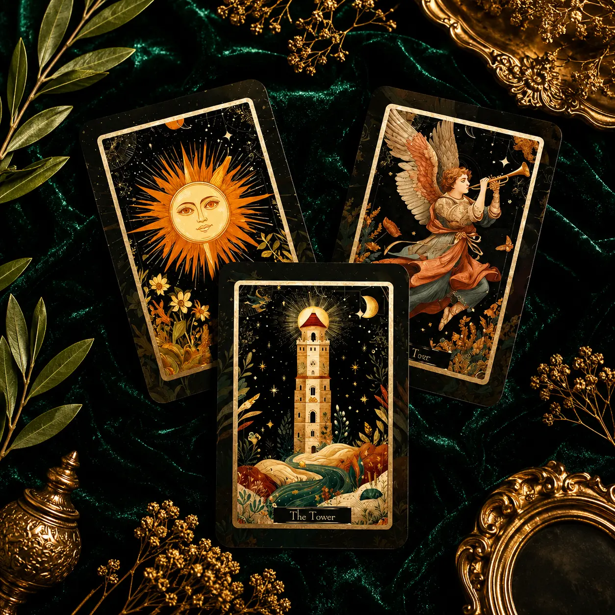 Elyndra Tarot Card Deck, 78 Dreamy Fantasy Illustrated Cards for Beginners, Collectors and Gift Giving