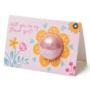 Flower Girl Proposal Card with Bath Bomb [2 Pack] Flower Girl Gifts