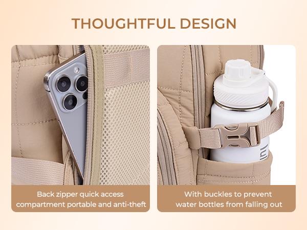 CLUCI HolidayHaul HolidayHaul New Collection School Backpack Puffer Backpack 17.3 Inch Laptop Backpack for Women, Anti Theft Travel Backpack, Puffer Quilted Work, Water Resistant College Bookbag, Carry on Bckpack