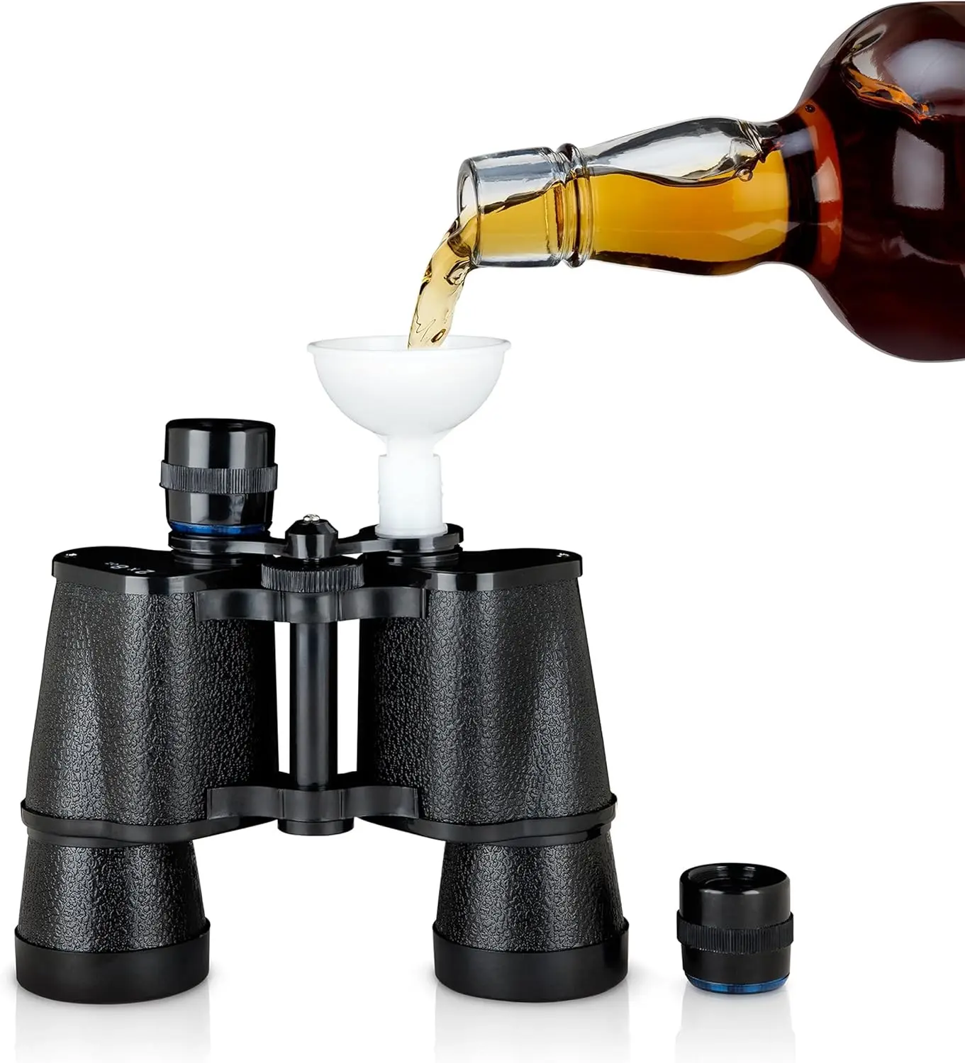 Binocular Flask, Sneaky Flask, Hidden Alcohol Barware Accessory, Anything but a Cup, 16 oz capacity, Black