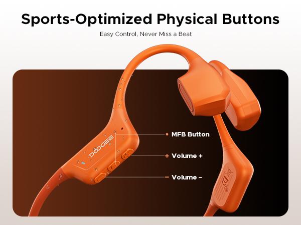 BoneAir Swim IP68 waterproof headphones, Bluetooth + MP3 dual modes, open-ear design, 10H Battery Life Sports Running, hybrid bone and air conduction technology