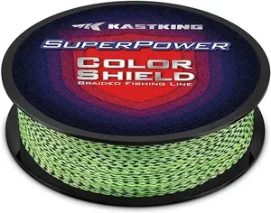 KastKing Superpower ColorShield Braided Fishing Line - Colorfast Braided Line, 100% Solution Dyed UHMWPE Fiber, Smooth & Strong Superline, Near Zero Stretch, Sensitive, High Abrasion Resistance