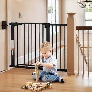 PAWGIANT 30"Tall Cat Gate, Fits Openings 29.5-43.3" Extra Wide, Auto Close Extra Wide Dog Gate for House, for Doorways & Bottom of Stairs, Pressure Mount Safety Gate for Babies, Toddlers & Pets, Tested & Safe, Baby Gate