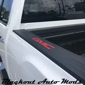 RED - Bed Rail Letter Insert Set of 2 For 2019-2025 GMC Sierra Truck Bed Letters