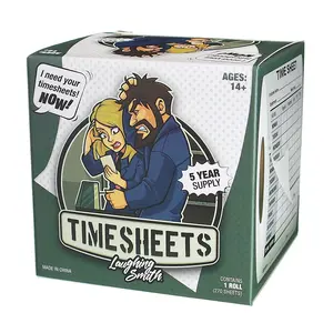 Time Sheet Funny Toilet Paper - Humorous Retirement Gifts for Men & Women - Joke Novelty Toilet Roll - Gag Gifts - Retired Fun - Office Pranks - for Boss, Adults, Dad, Colleague - Laughing Smith