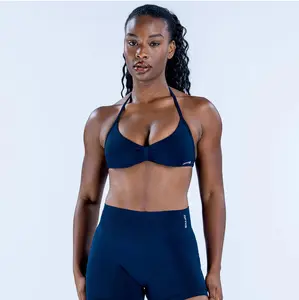 (with logo) DFYNE Impact Strappy Bra High Support For Workout Running Quick-Dry Compression Fitness Set