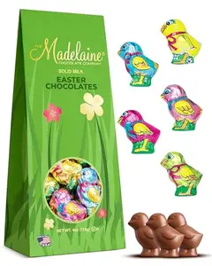 Madelaine Milk Chocolate Mini Easter Chicks - Individually Wrapped Easter Candy Baby Chick for Easter Baskets, Spring Party Favors & Holiday Treats - 4 oz Gift Box