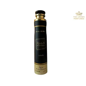 Lattafa Khamrah Air Freshener Spray 300ml – Luxurious & Long-Lasting Fragrance for Home and Office Scent Aroma