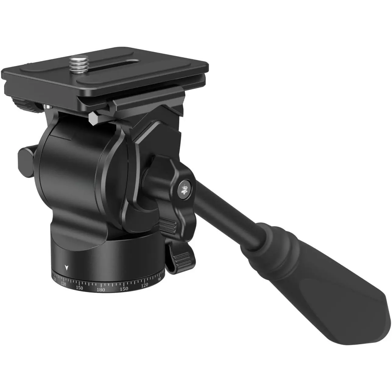 CH10 Tripod Fluid Head, Pan Tilt Head with Quick Release Plate for Arca Swiss for Compact Video Cameras and DSLR Cameras -3259B
