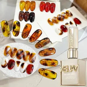 1 PC*15 ML High Transparency Amber 3 Color Semi Permanent Nail Art Gel, Alcohol Free, Soaking UV LED Nail Salon DIY Nail Salon Gel