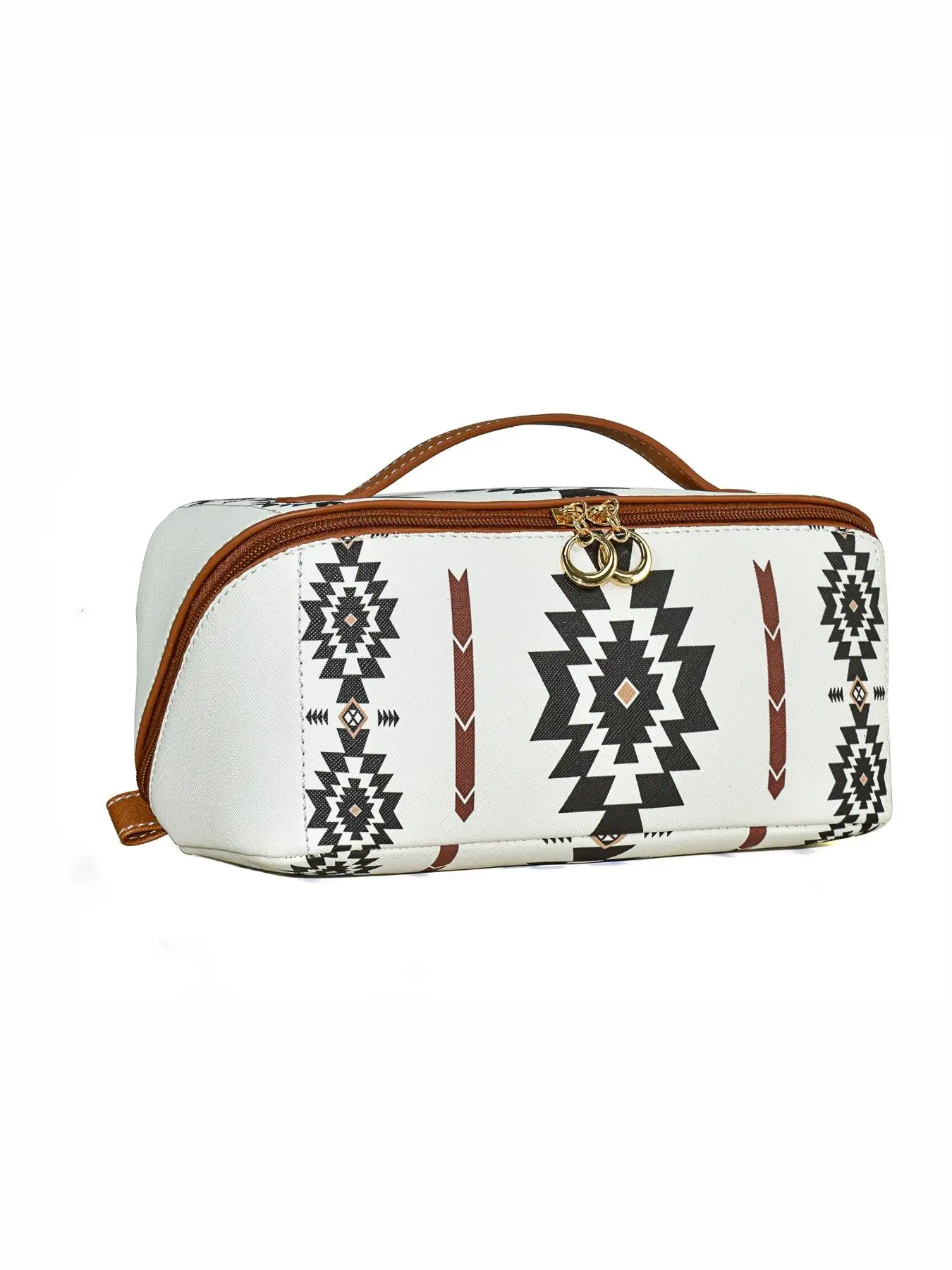 Boho Style Makeup Bag, Casual Colorblock Makeup Organizer Pouch, Versatile Storage Bag for Skincare, Lotion, Cream, Lip Balm, Eyeliners, Mirror, Stati