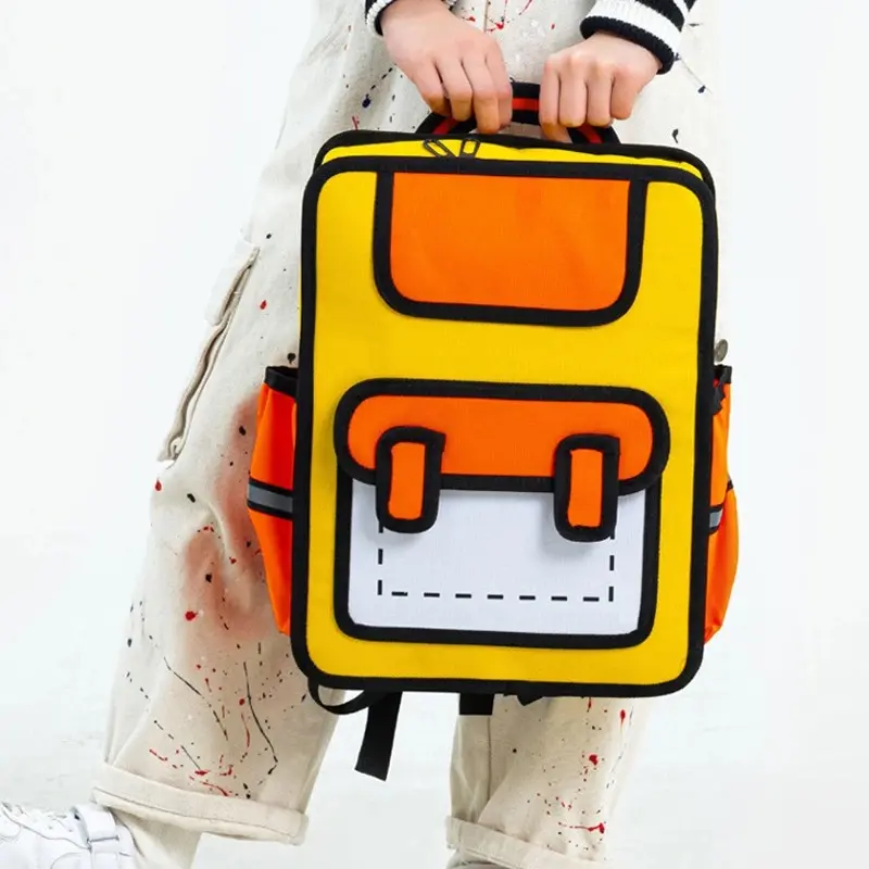 New Kindergarten Backpack – 3D Anime-Style Cartoon Backpack for Primary School Students