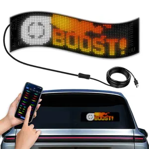 LED Flexible Display 20x96, Modern Tech Style, Bluetooth-compatible Connection, Smart Full Color Ad Screen, Waterproof, Easy Installation, Includes Accessories
