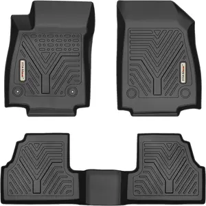 YITAMOTOR Floor Mats Compatible with 2014-2022 Chevrolet Trax / 2013-2022 Buick Encore, Custom Fit Black TPE Floor Liners 1st & 2nd Row All-Weather Protection