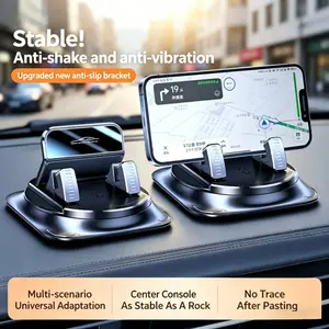 360-degree Rotatable Suction Cup Phone Holder, Universal Car Dashboard Mount, ABS Non-Blocking Air Vent Car Phone Stand, Multifunctional GPS Navigation Bracket, Interior Car Accessories for Travel, Vacuum Phone Holder, Smartphone Suction Cup
