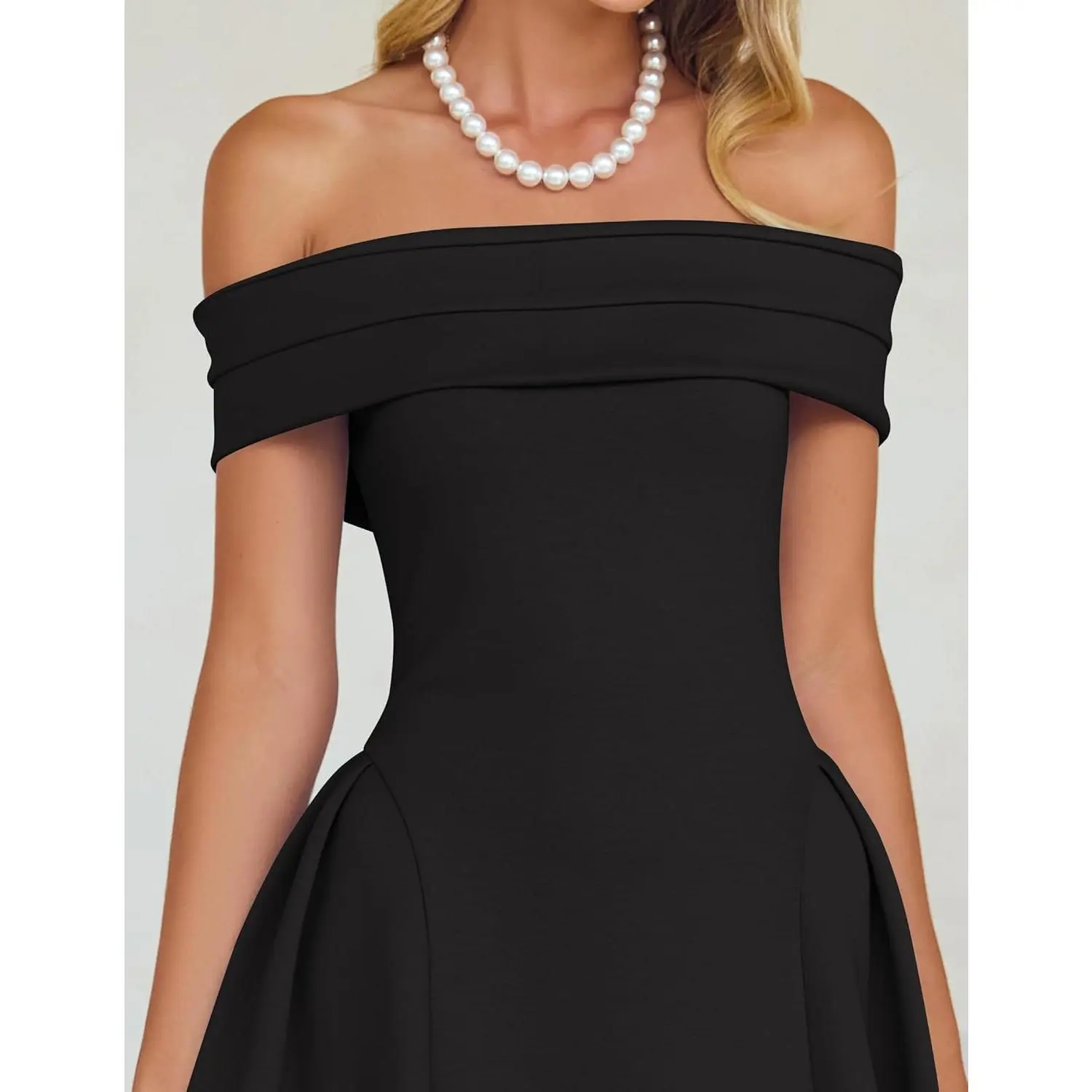 Cocktail Dresses for Women's Elegant Off Shoulder Short Sleeve Swing A Line  Wedding Evening Party Midi Dress Fashion Formal - TikTok Shop