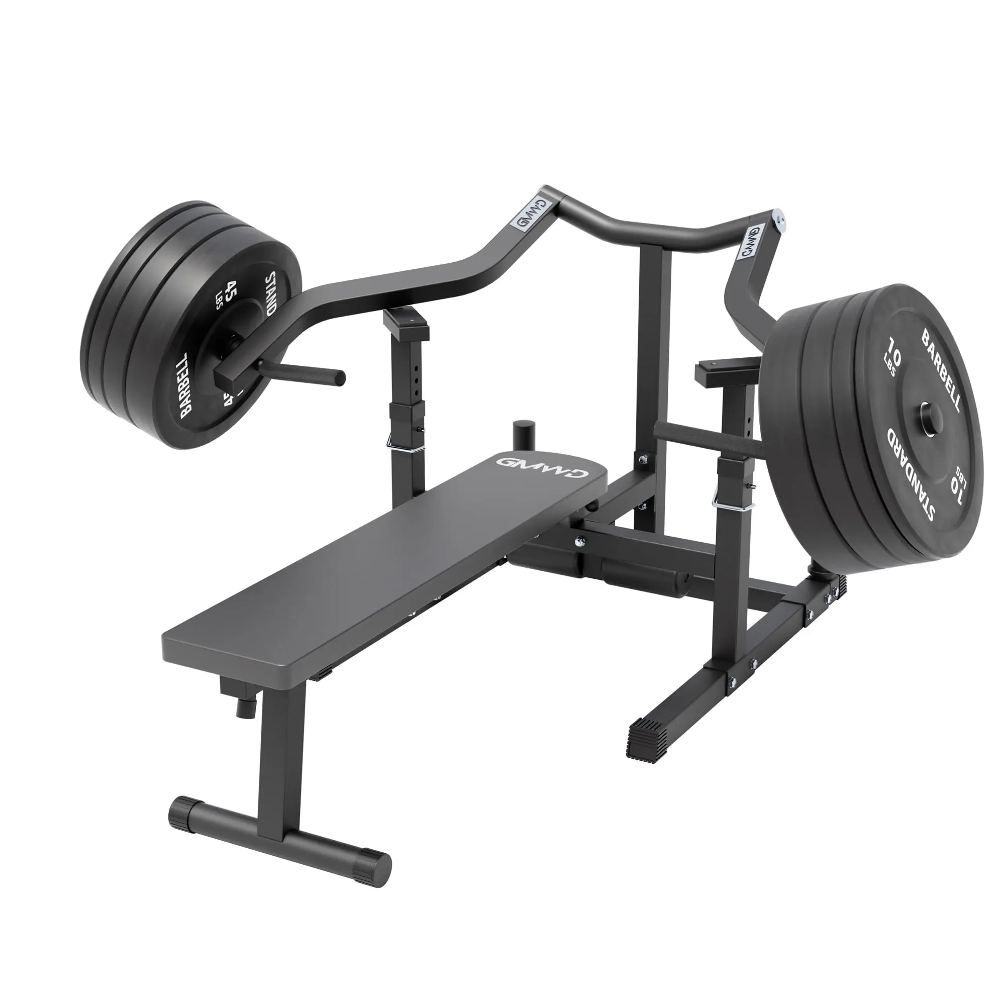 Chest Press Machine, 1050LBS Bench Press Machine with Independent Converging Arms, Adjustable Flat Incline Bench for Chest, AB Workouts, Shoulder Home Gym Equipment, V1 Barbell Bar