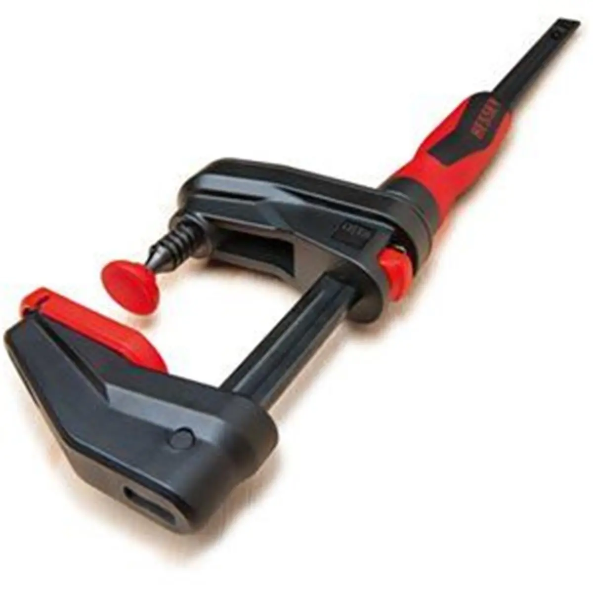Bessey Tools 12 in. Quick Release Grip Bar Clamp for Sports & Outdoor Fitness Use, 450 lb Capacity, 2-Component Plastic Handle, Fully Enclosed Gear Train, Adjustable Sliding Rail for Cramped Spaces