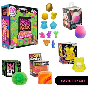 Easter Style Squishy Toy Bundle - Original Retail Packaging Sensory Stress Balls for Kids & Adults - Easter Basket Stuffers - Various Textures & Fillings - Ages 3+ Perfect Best Easter Gift for boys girls - You Need Ohe Stress-Relief Toy