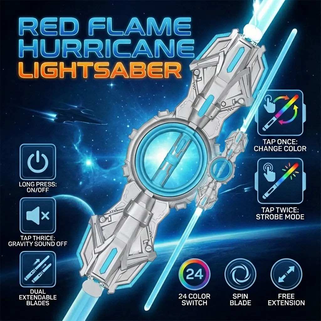 Blazing Hurricane Lightsaber - Silver