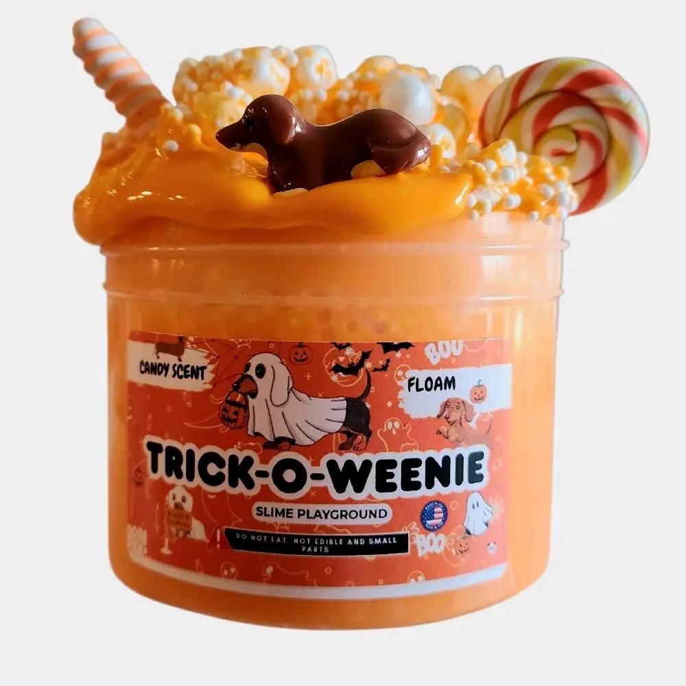 Trick-O-Weenie Slime - 8 oz Slime + Surprise Squishy - Sensory -ASMR