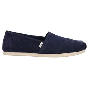 TOMS Womens Alpargata Slip On Flats Casual - Blue