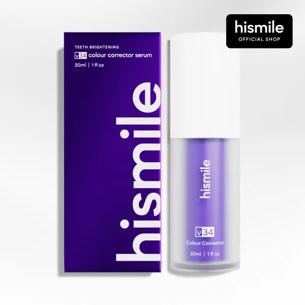 Hismile V34 Colour Corrector - Tooth Stain Concealer, Temporary Brightening Booster, Purple Toothpaste, Colour Correcting, Hismile V34