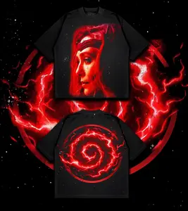 Scarlet Witch Wanda - MCUU verse Edition Double Printed Oversize Lightweight Tee Movie TV Series Vintage Graphic Design Top Cotton Movie lovers / Comic Superheroes Streetwear T-Shirt Clothes Hoodie Menswear Womenswear.