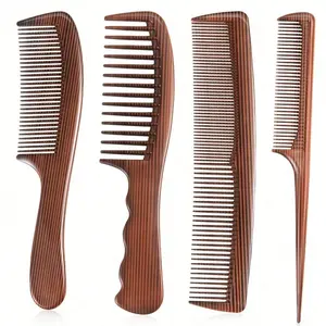 Classic Wood Grain Anti-Static Plastic Hair Comb Set, Daily Use, Wedding Favors/bridesmaid Gifts, Includes Wide Tooth Combs, Professional Fine Teeth, Hair Styling Combs