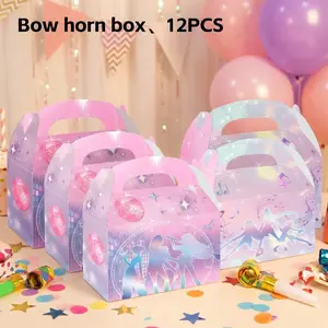 12pcs Kpop Idol Girl Silhouette Paper Handbag Boxes, Event Celebration Favor Containers, Fan Party Distribution Supplies, Holiday Gift Choices