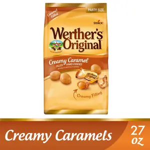 Werther's Original - Caramel Hard Candy Pack W/ Caramel Filling candy Bag variety pack Sugar-Free Hard Caramel Coffee Candies Halloween Candy belt sweet candy treat  Halloween candy platter