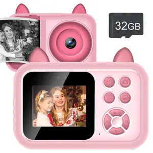 Instant Camera with Printer, Rechargeable Instant Camera with 32G TF Card, Ink Free Printing Camera, Suitable for Outdoor, Party, and Holiday Gifts