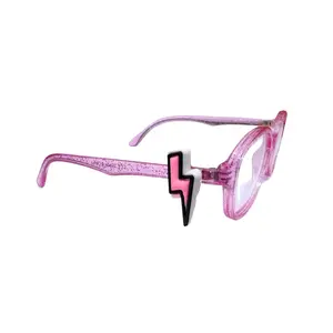 Lightning Strike Charm for Glasses, Features a Snug Fit and Easy Application - Made from PVC Material