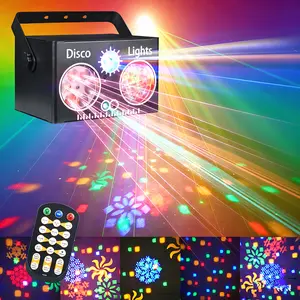 Party Lights DJ Disco Light DMX512 Voice-Controlled RGB Multi-Effect Stage Lighting stroboscopic Family Gatherings Weddings KTV Clubs, Karaoke Holiday Decorations Atmosphere Lighting Light Shows