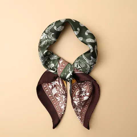 Paisley Print Square Scarf, Neck Scarf Bandana, Fashionable Soft Comfortable Bandana for Women & Men, Casual Versatile Scarf for Daily Wear, Boho Shawl Wrap Style Scarf, Fashion Accessories for Spring & Fall