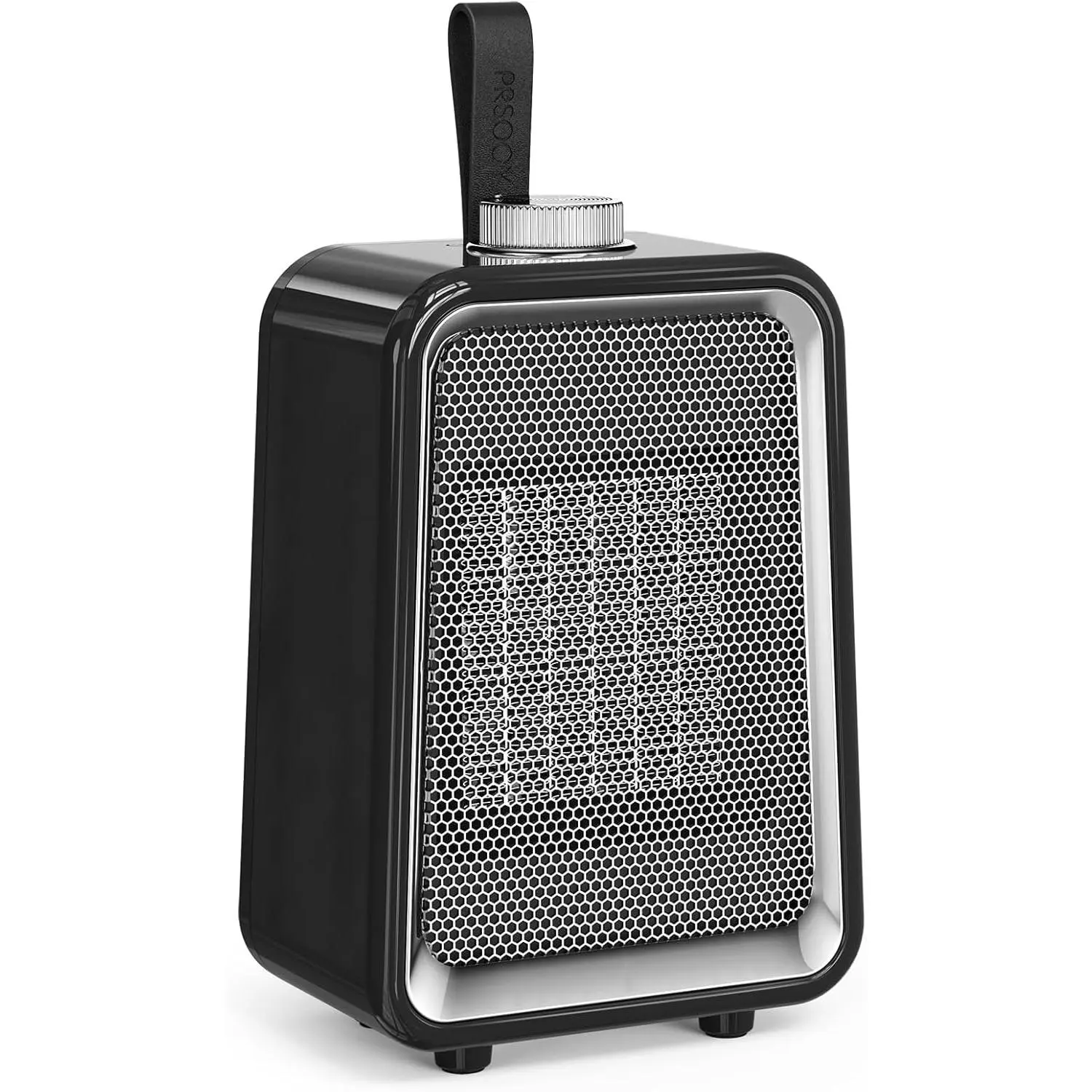 Ceramic PTC Desk Heater - Dual Power 500W-800W, 51W & Above, Compact and Lightweight, Fast-Heating Overheat Safe Household Appliance, 7.6*5in (Black) for Bedroom, Office