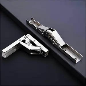 2 Pack Hidden Cabinet Door Hinges 180 Degree Wooden Box Hinge Leaf Support Sliding Hinges and Latch Table