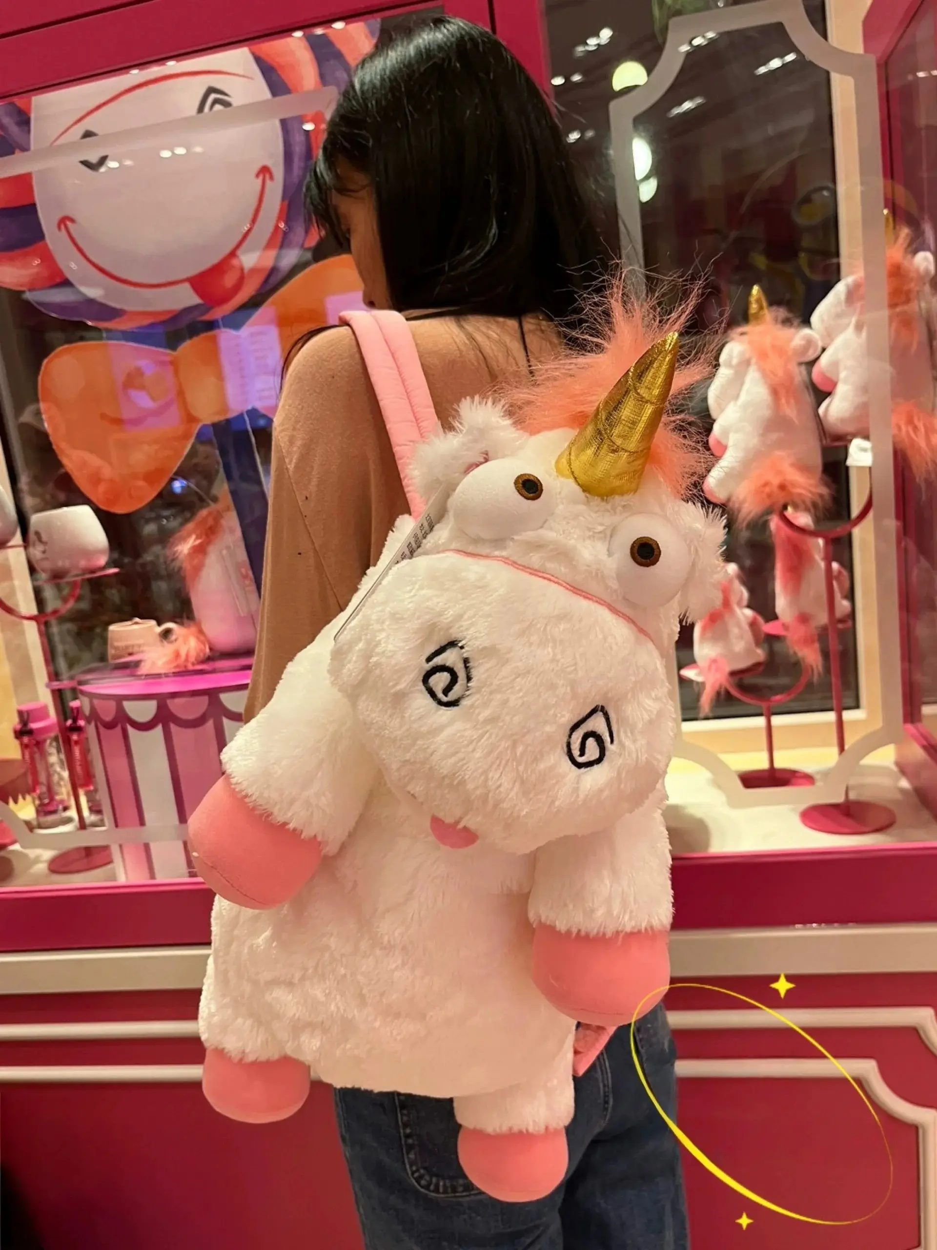 Universal Studios' Original Cute White Unicorn Plush Backpack, A Perfect Birthday Gift And Souvenir For Girls