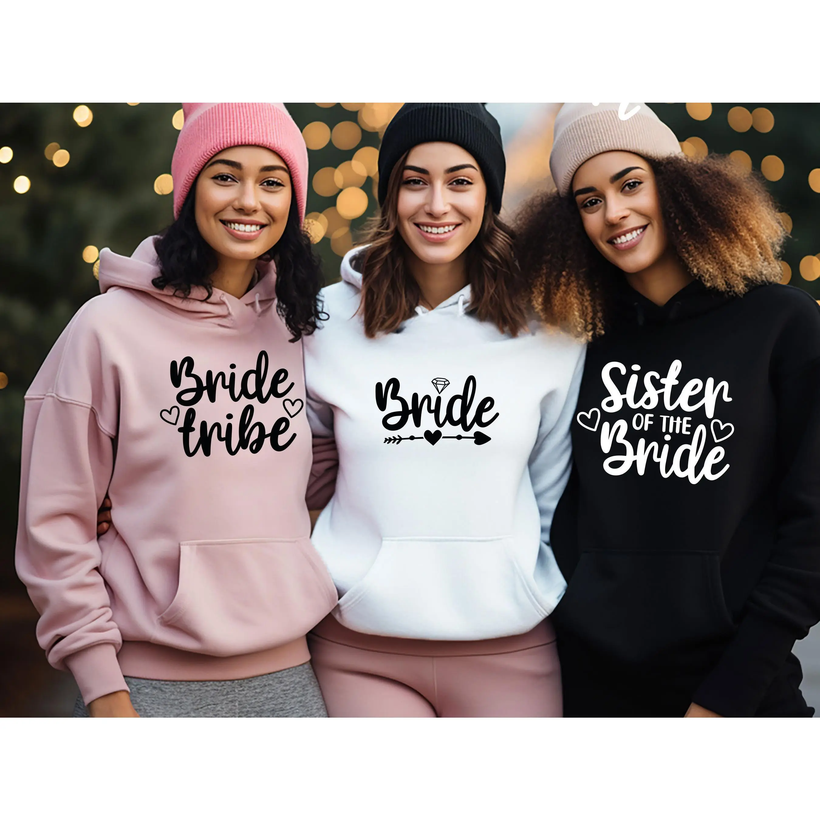 Bridal Party Hoodie, Bride Hoodie, Mother Of The Bride, Bachelorette Hoodie, Hen Party Hoodie, Bridesmaid Hoodie, Wedding Hoodie, Bridal Top Top Classic Cotton Crewneck Sweatshirt And Elegance Hoodie