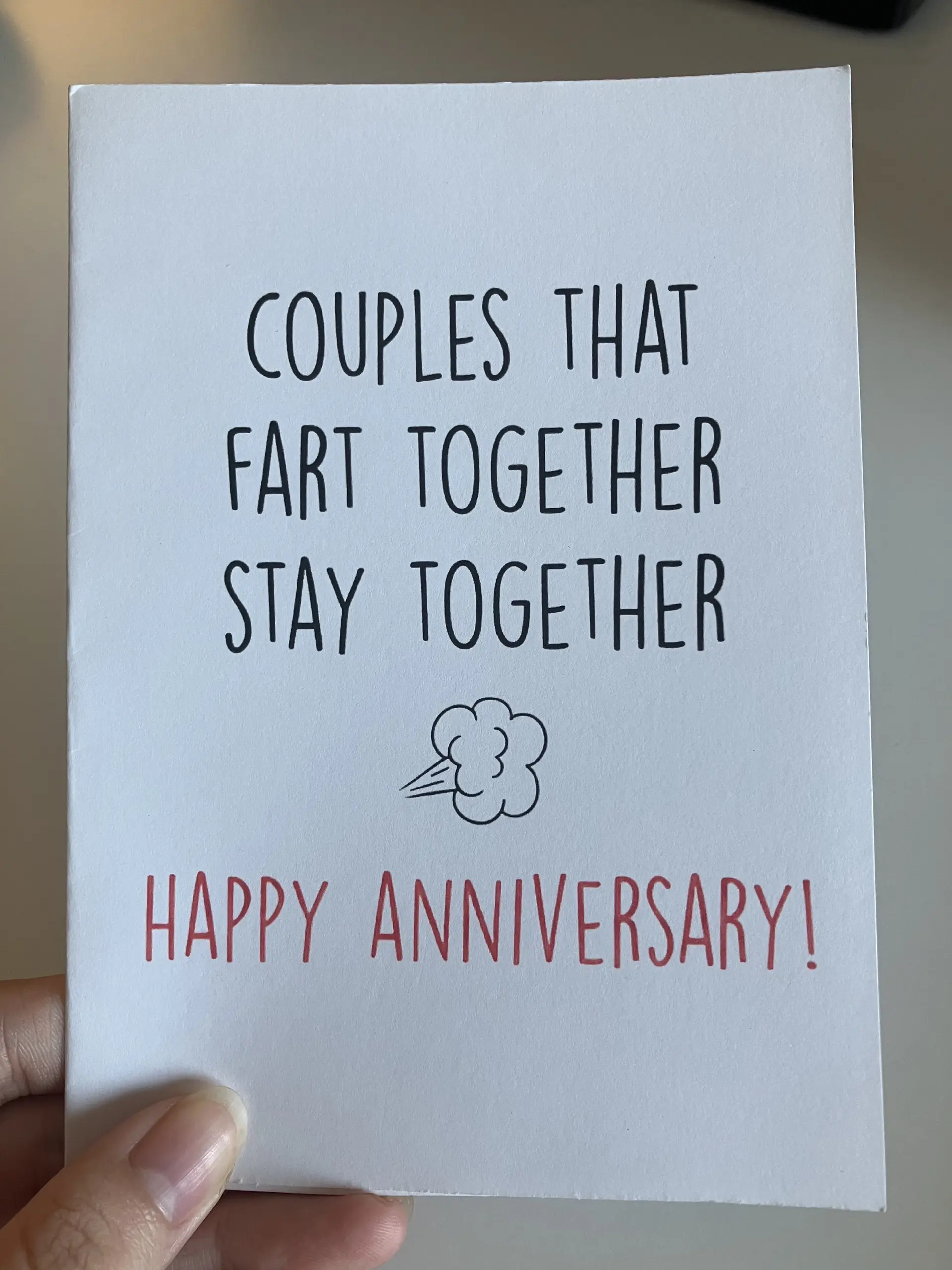 Anniversary Card, Romantic Anniversary Greeting Card, Humorous Love Card, Cute Anniversary Card for Couples, Friends & Family