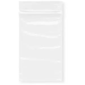 Plymor 2" x 3", White 2 Mil Zipper Reclosable Plastic Bags