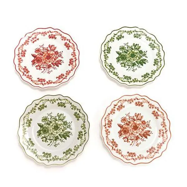 Emryn House 8" Decorative Ceramic Plates - Set of 4 Emryn House 8" Decorative Ceramic Plates - Set of 4