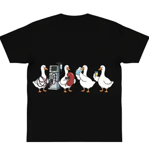 oversize cotton Nephrology Goose T-Shirts Dialysis Funny Medical graphic tees Kidney Doctor Nurse classic Gift y2k fashion Streetwear Casual Top Trending