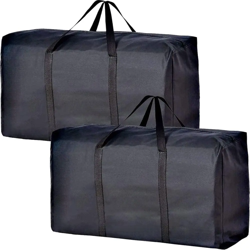 Extra Large Moving Bags - Strong Zippers, Carrying Handles, Space Saving Storage Totes for Clothes, Moving Supplies & Traveling