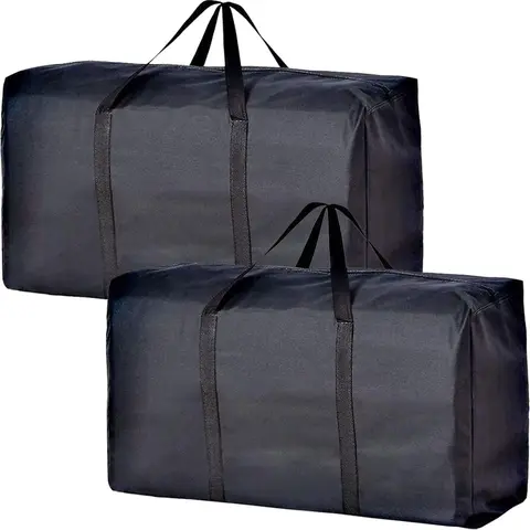 Extra Large Moving Bags - Strong Zippers, Carrying Handles, Space Saving Storage Totes for Clothes, Moving Supplies & Traveling
